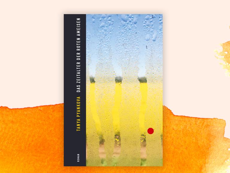 Das Buchcover von "Das Zeitalter der roten Ameisen" zeigt Spuren von Regentropfen an einer Fensterscheibe.