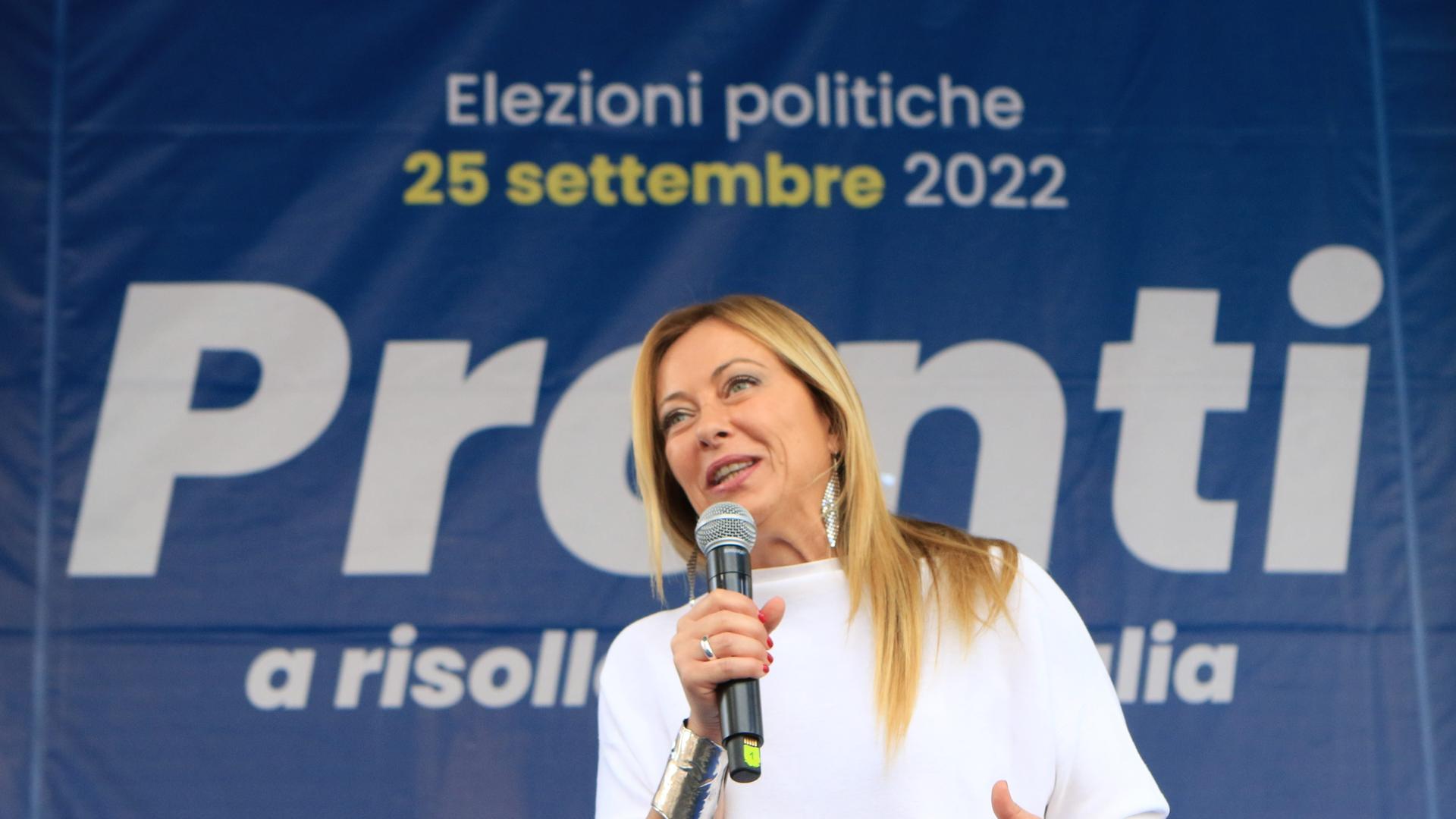 Giorgia Meloni könnte die nächste Regierung in Italien anführen
