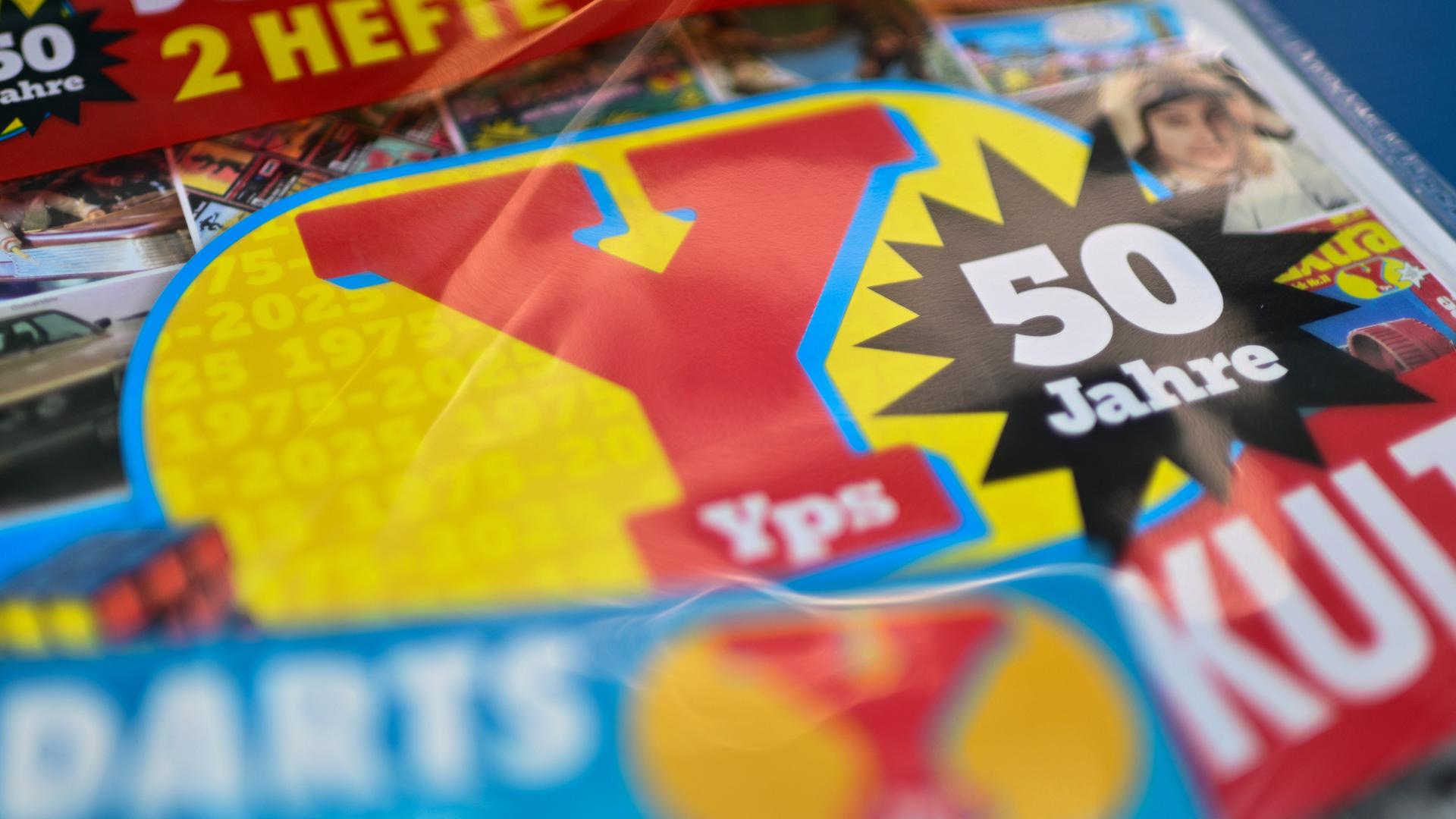 Das 50 Jahre Jubiläums-Set des Yps-Hefts. Zum 50. Geburtstag wird eine Sonderausgabe des Hefts am 04. September 2025 veröffentlicht. Das 50 Jahre Jubiläums-Set des Yps-Hefts. Zum 50. Geburtstag wird eine Sonderausgabe des Hefts am 04. September 2025 veröffentlicht.