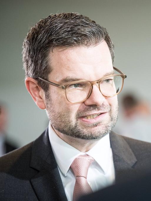 Bundesjustizminister Marco Buschmann (FDP) am 16.08.23 bei der Kabinettsitzung der Bundesregierung im Kanzleramt in Berlin. 