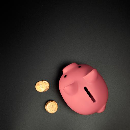 Ein pinkes Sparschwein steht auf einem schwarzen Untergrund, rechts davon liegen Cent-Münzen.