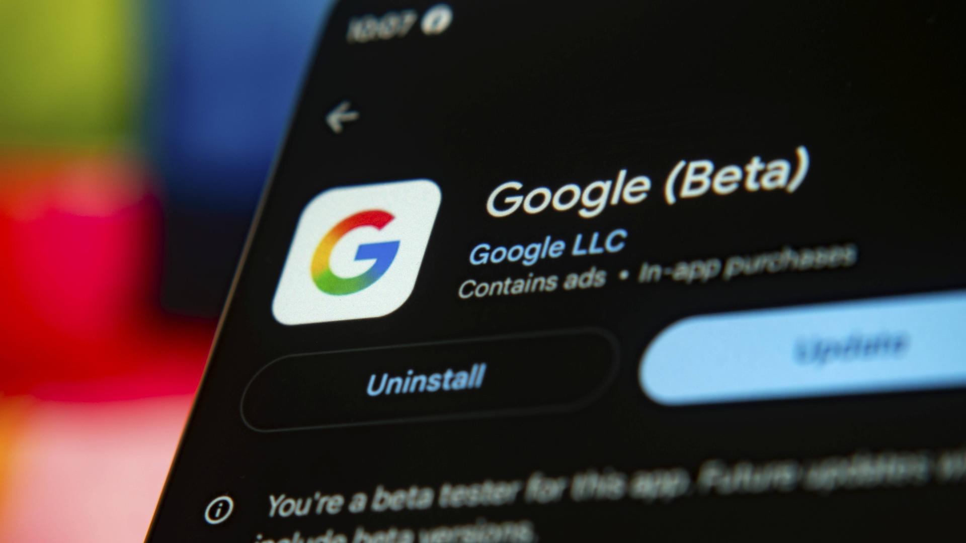 Die Google-App im App-Store von iOS. Die Google-App im App-Store von iOS.