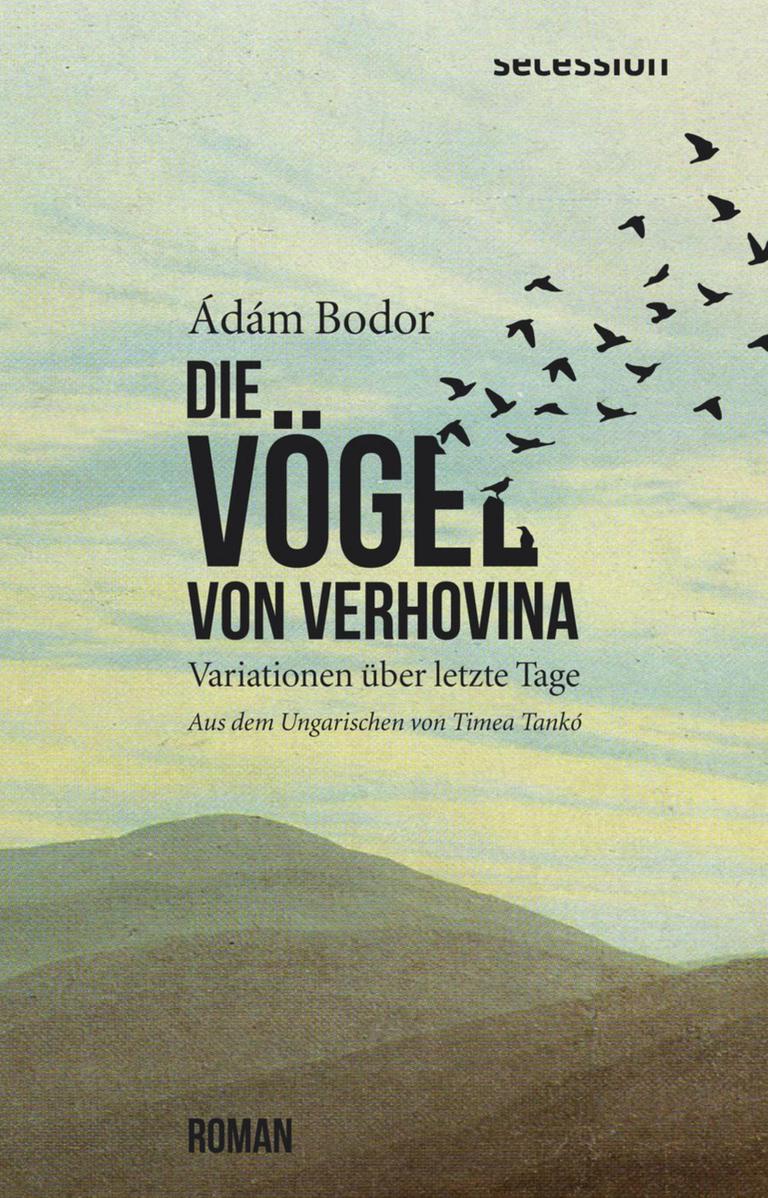 Das Cover zeigt des gemalte Bild einer kargen Hügellandschaft, über die ein Schwarm schwarzer Vögel hinwegfliegt.