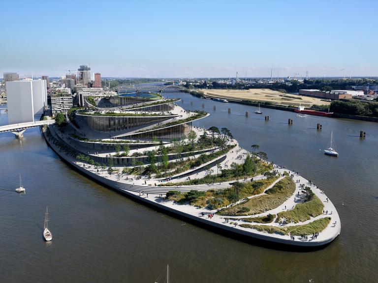 Der Entwurf des Kopenhagener Architekturbüros Bjarke Ingels Group hat den Architekturwettbewerb für den Bau der Oper in Hamburg gewonnen. 