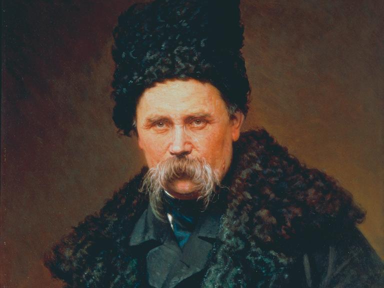 Ein Gemälde zeigt den ukrainischen Dichter Taras G. Schewtschenko 1871.