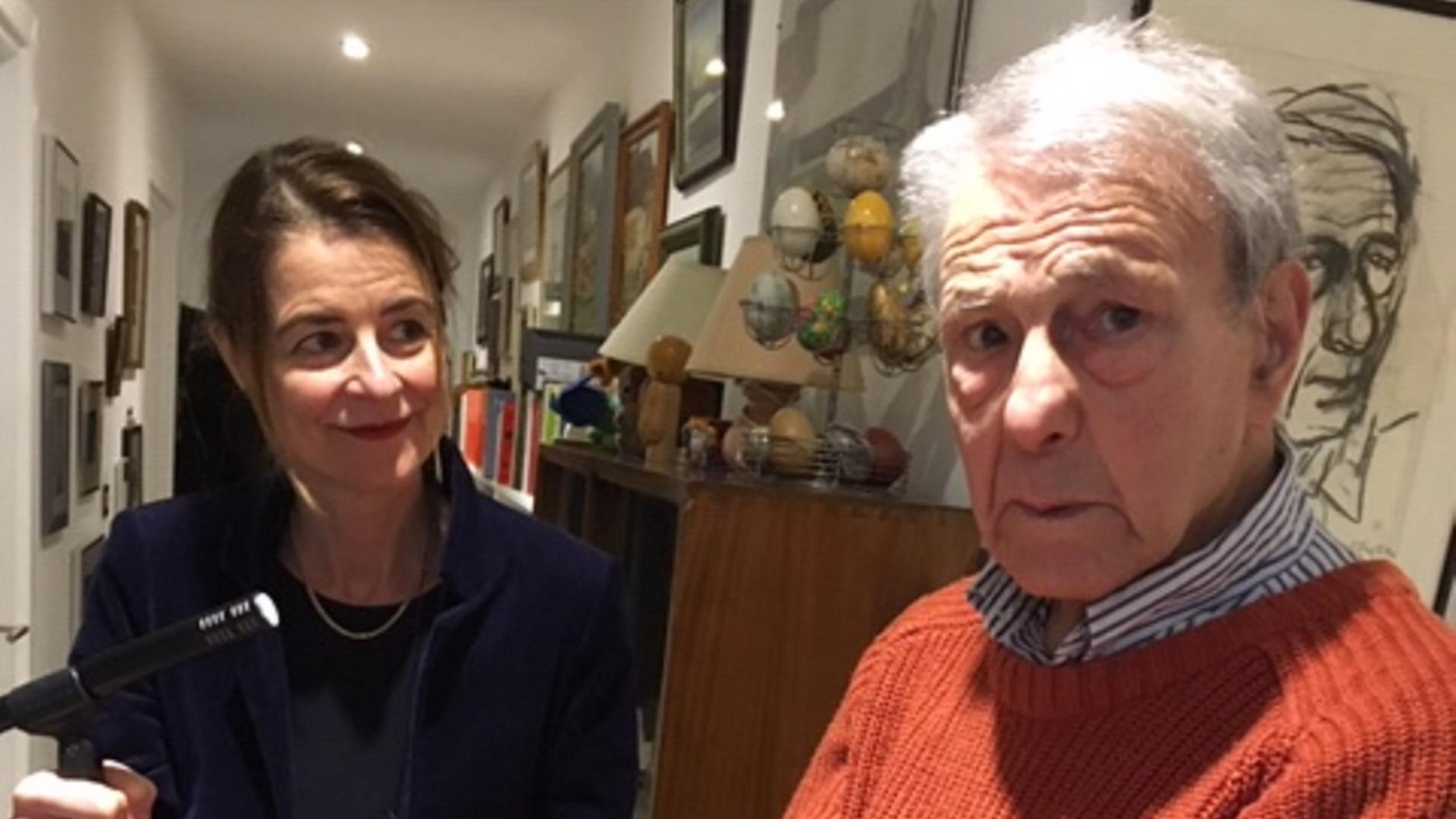 Leslie Baruch-Brent und Autorin Heike Tauch während der Aufnahmen