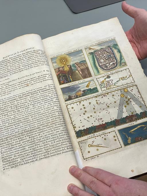 Eine Seite des Werks "Theatrum cometicum" (1667/1668) von Stanislaw Lubieniecki, einem Vertreter der Sozinianer