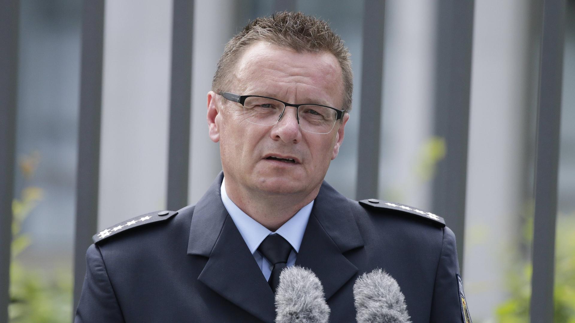 Sven Hüber, stellvertretender Vorsitzender der Gewerkschaft der Polizei (Archivfoto von 2016). Sven Hüber, stellvertretender Vorsitzender der Gewerkschaft der Polizei (Archivfoto von 2016).