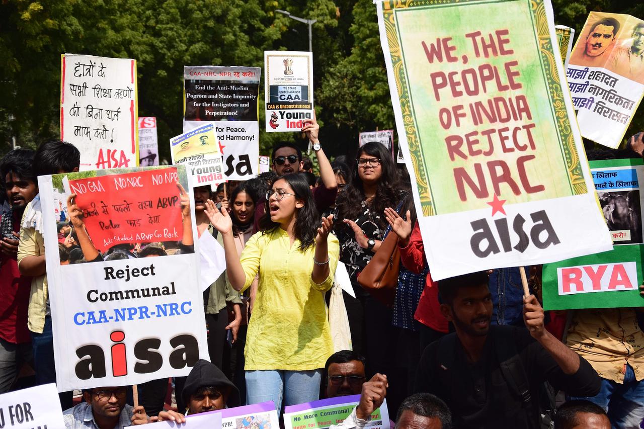 Proteste im März 2020 gegen das Staatsbürgerschaftsrecht in Indien