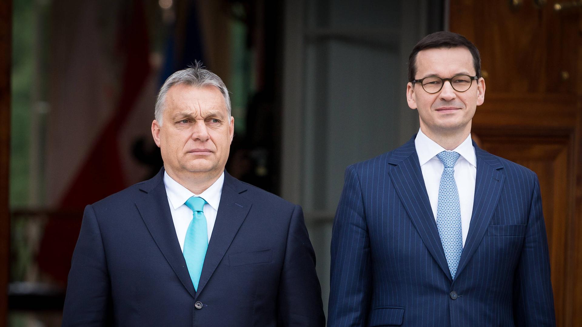 Polens Premier Mateusz Morawiecki und der ungarische Ministerpräsident Viktor Orban.