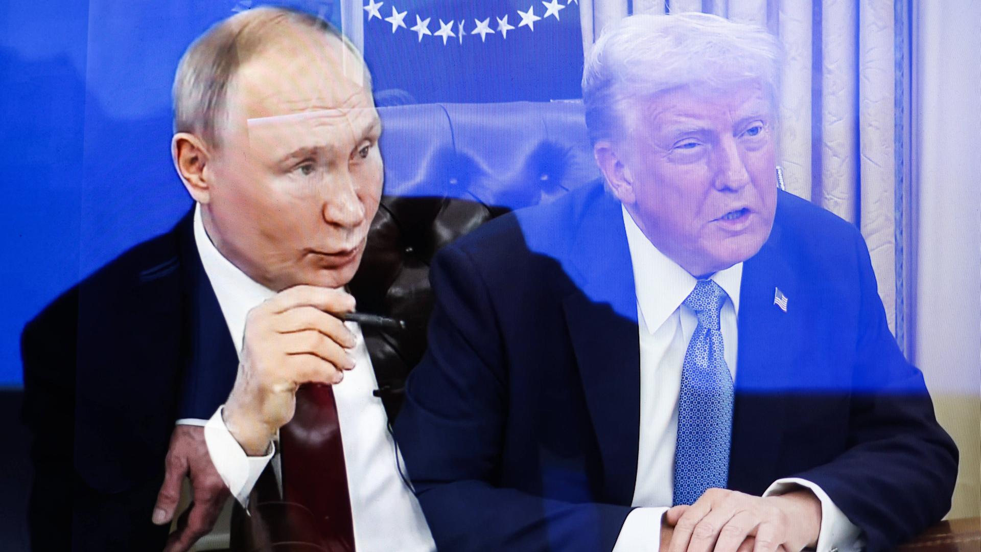 Der russische Präsident Wladimir Putin (l.) und US-Präsident Donald Trump in einer Fotomontage