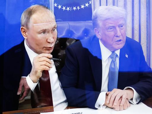 Der russische Präsident Wladimir Putin (l.) und US-Präsident Donald Trump in einer Fotomontage