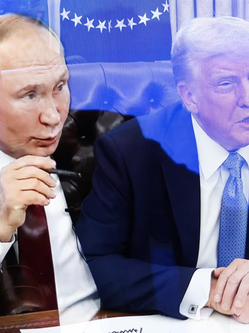 Der russische Präsident Wladimir Putin (l.) und US-Präsident Donald Trump in einer Fotomontage