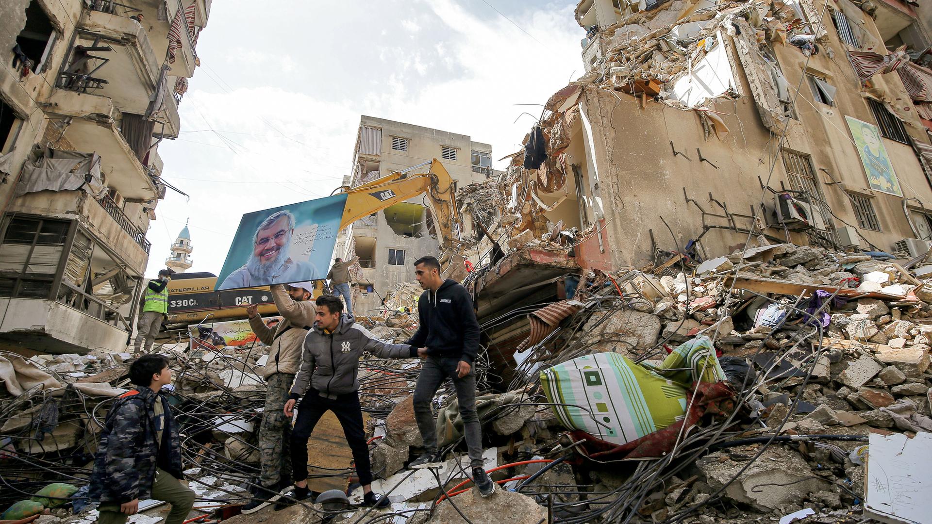 Aufräumarbeiten in Beirut nach den israelischen Angriffen