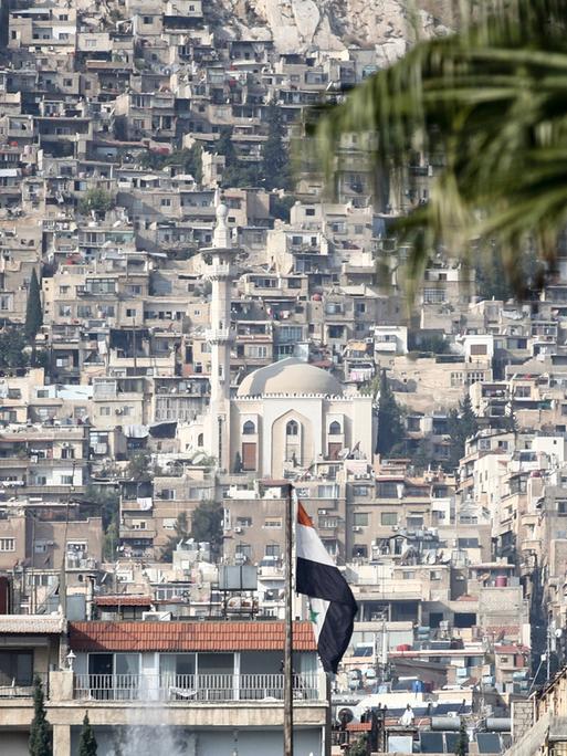 Ein Blick auf die Stadt Damaskus in Syrien