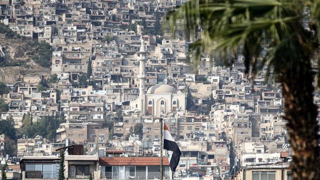 Ein Blick auf die Stadt Damaskus in Syrien