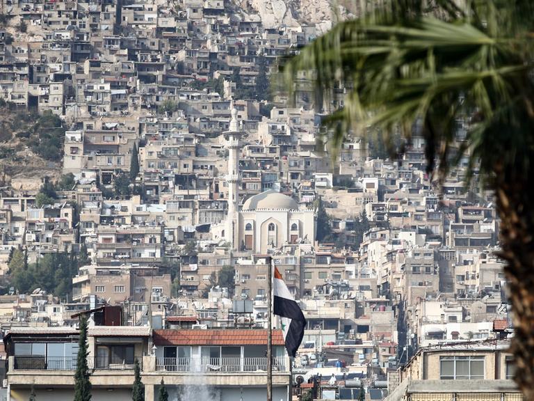 Ein Blick auf die Stadt Damaskus in Syrien