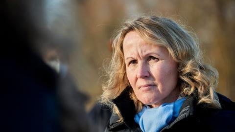 Steffi Lemke beim Besuch Nationalpark Unteres Odertal am 12.12.2022