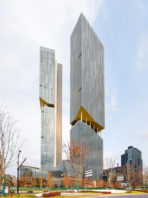 AXIOM A und B, ein markantes Superhochhaus in Shanghai