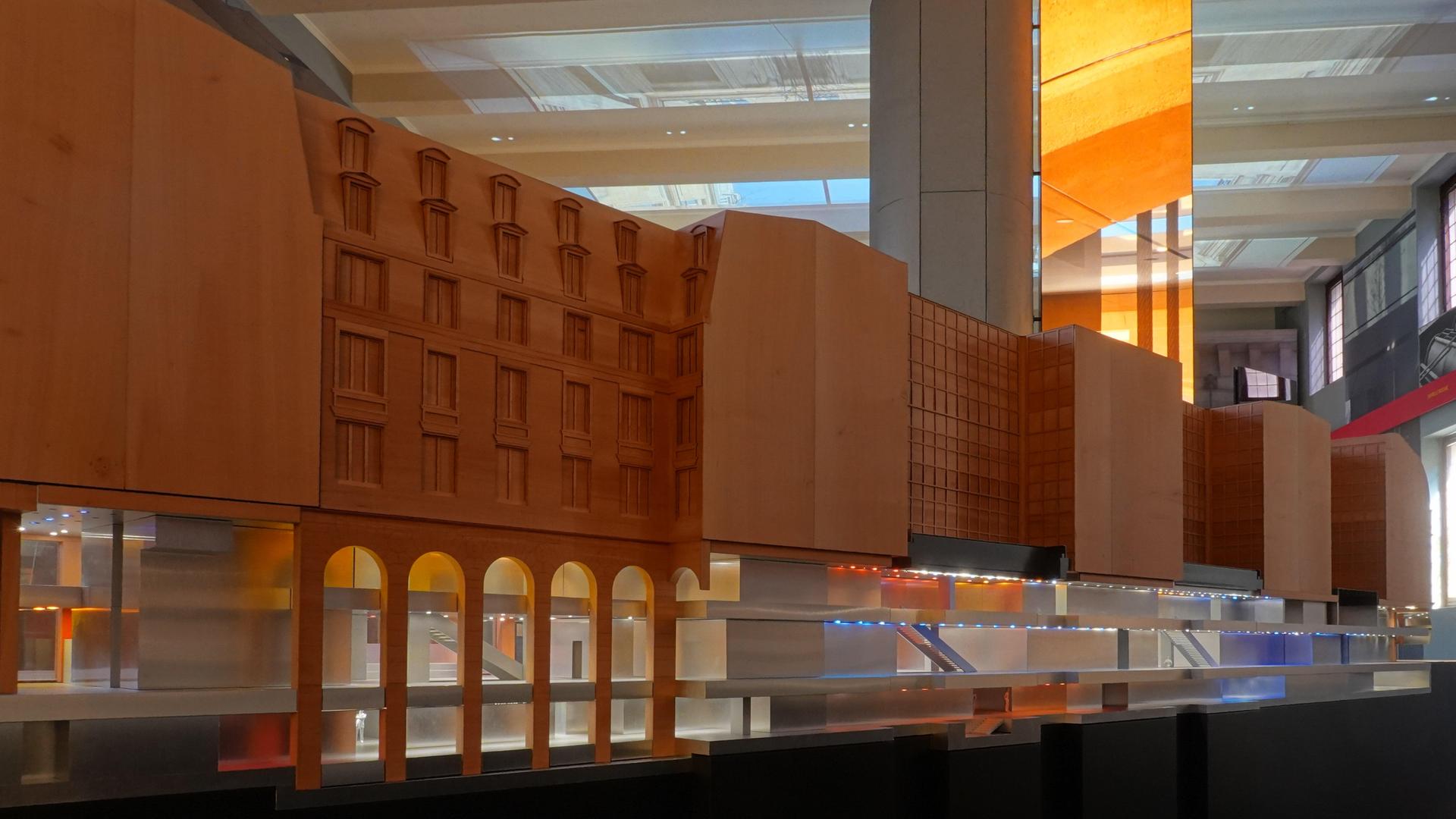 Die von Jean Nouvel umgestaltete Fondation Cartier im Modell. 