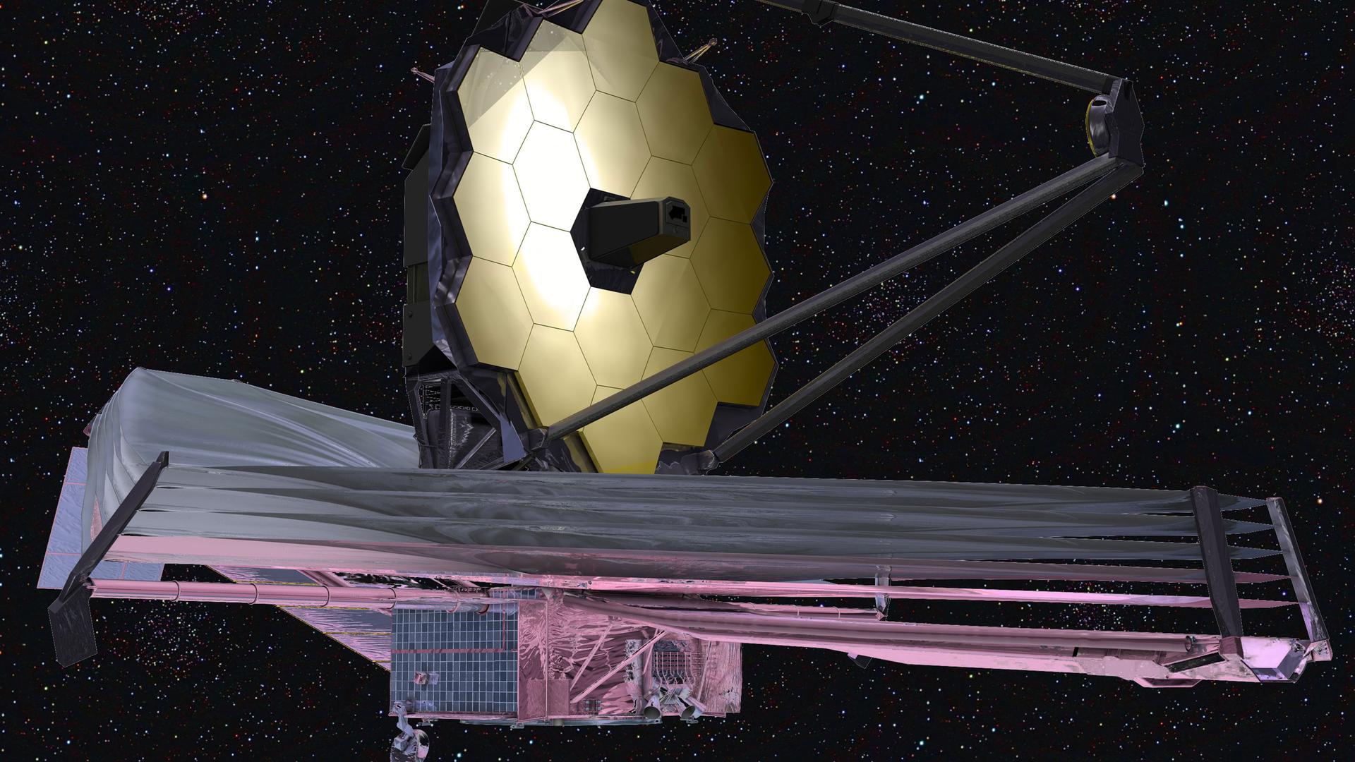 Das nach dem früheren NASA-Chef James Webb benannte Weltraumteleskop (Illustration)