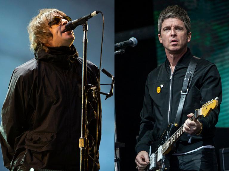 Eine Bildkombination von Liam Gallagher (l) und Noel Gallagher 