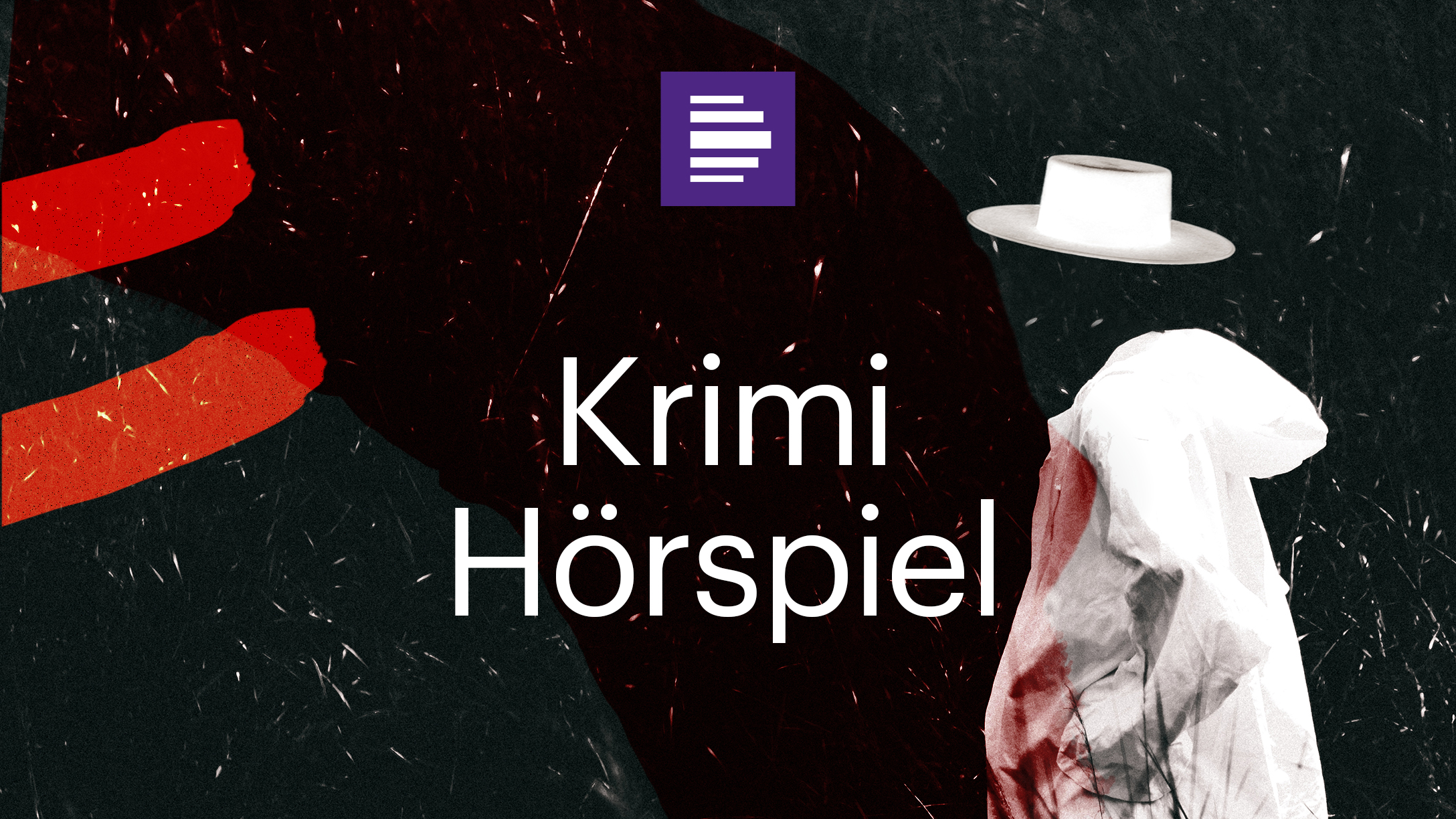 Das Bild zeigt eine Gestalt mit Mantel und Hut in der Dunkelheit. Der Krimi-Hörspiel-Podcast von Deutschlandfunk Kultur