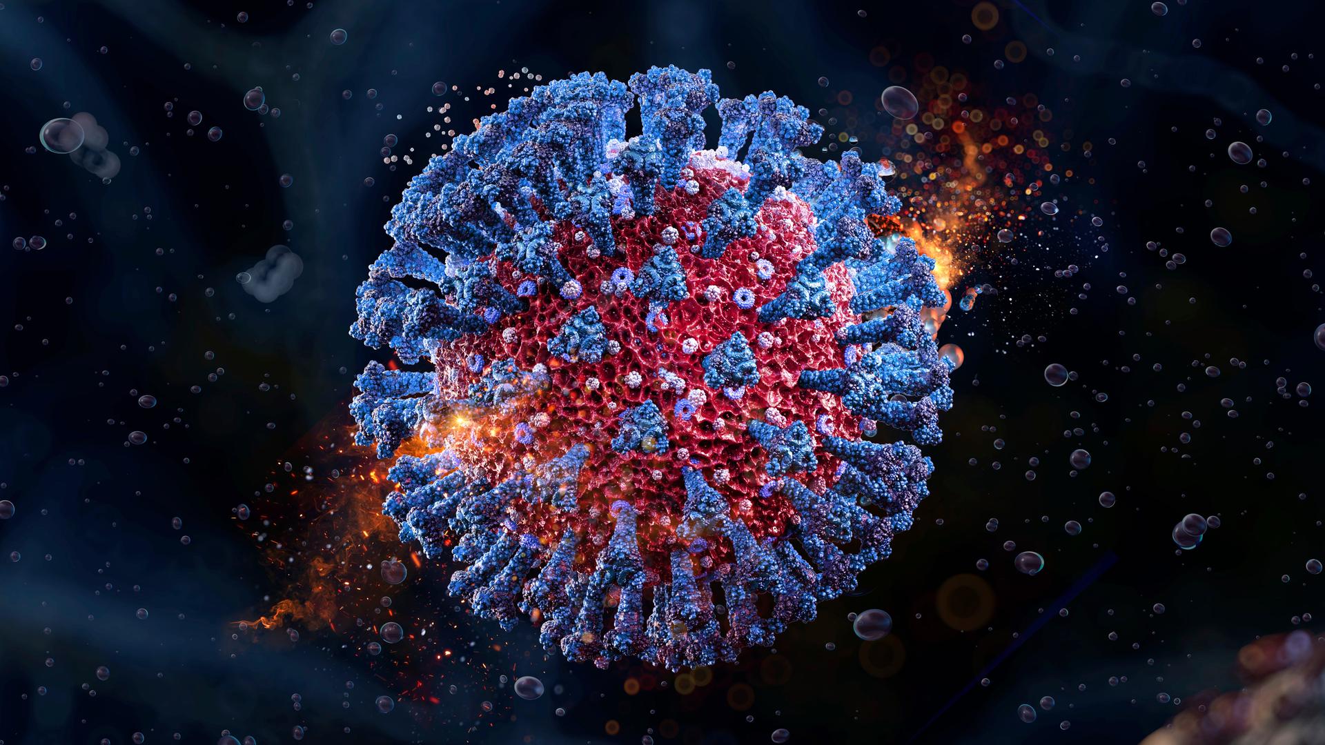 Illustration eines Covid Virus Illustration eines Covid Virus