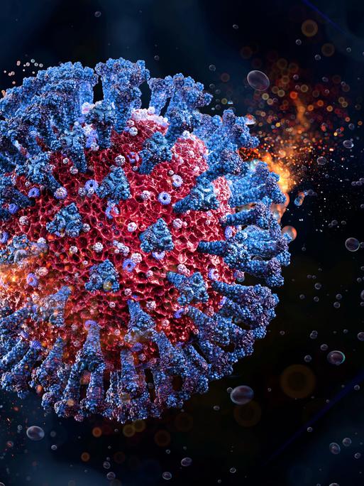 Illustration eines Covid Virus