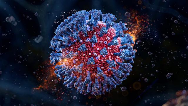 Illustration eines Covid Virus