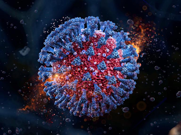 Illustration eines Covid Virus