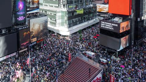 Proteste unter dem Motto "No Kings" gegen die US-Regierung in New York City.