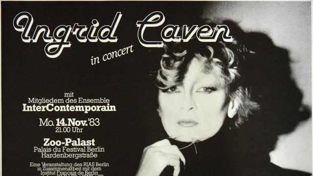 1983, RIAS-Plakat: "Ingrid Caven"