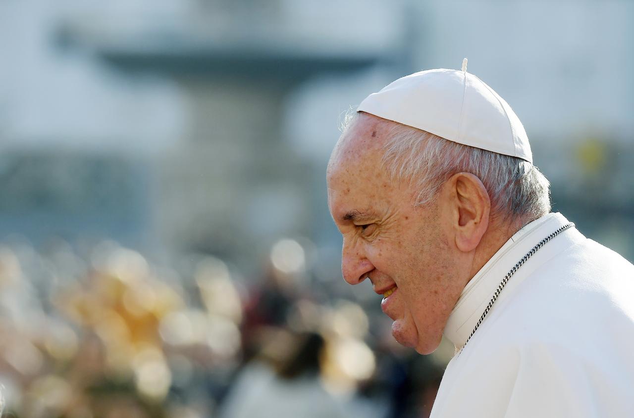 Der damalige Papst Franziskus im Jahr 2019 im Profil 