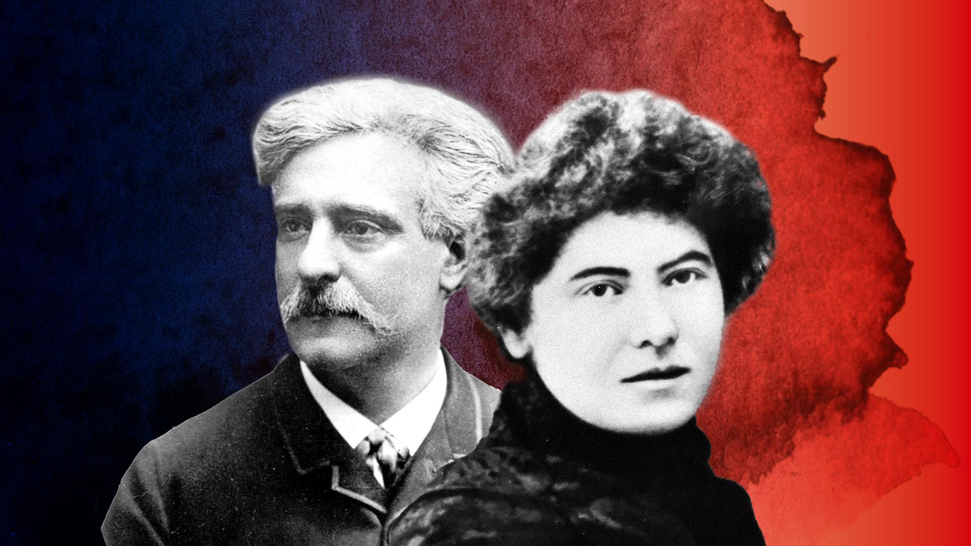 Paul Lafargue und seine Frau Laura Lafargue, die Tochter von Karl Marx.