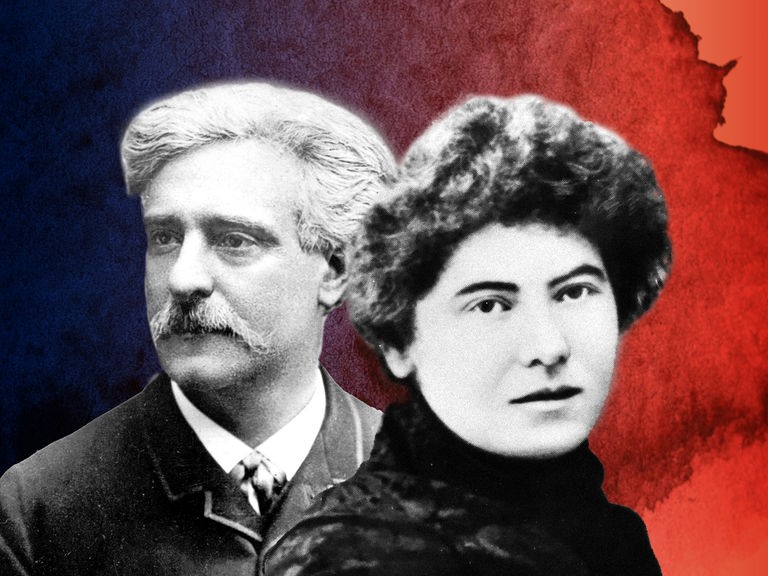 Paul Lafargue und seine Frau Laura Lafargue, die Tochter von Karl Marx.