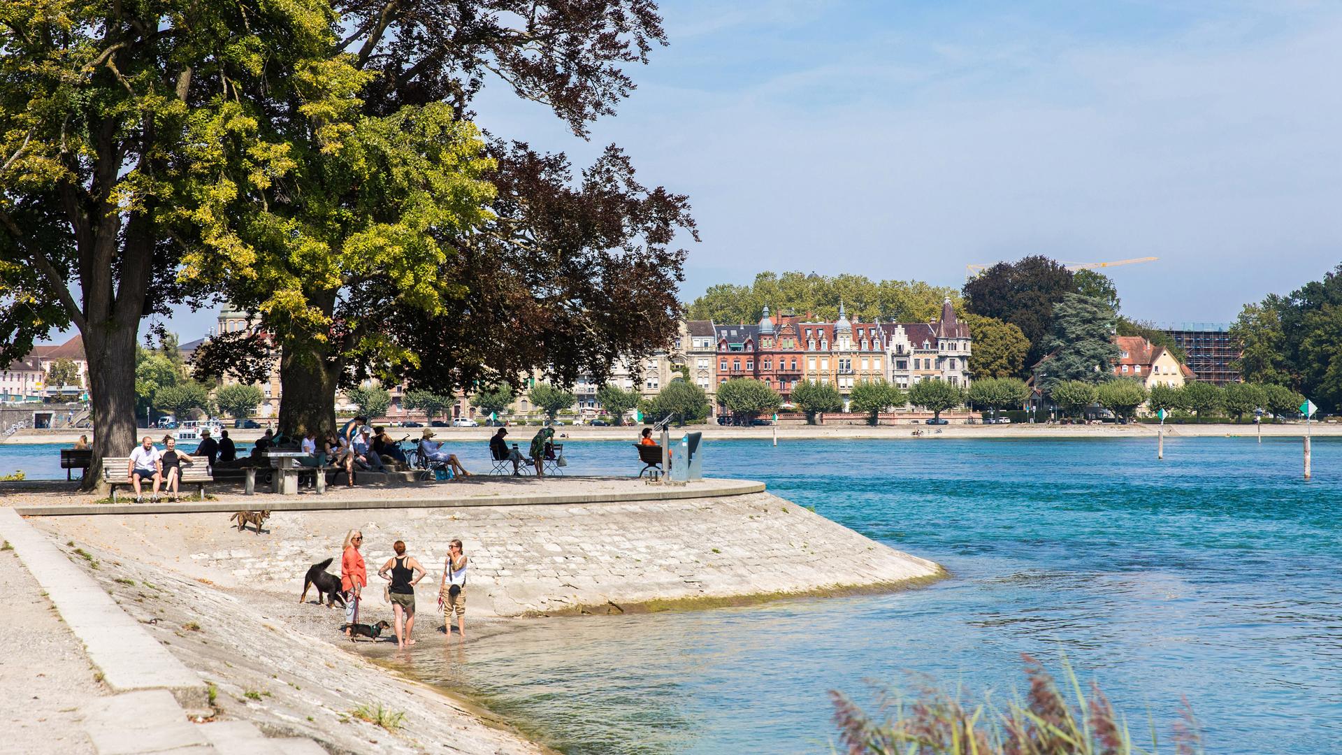 In der Altstadt am Ufer von Konstanz.