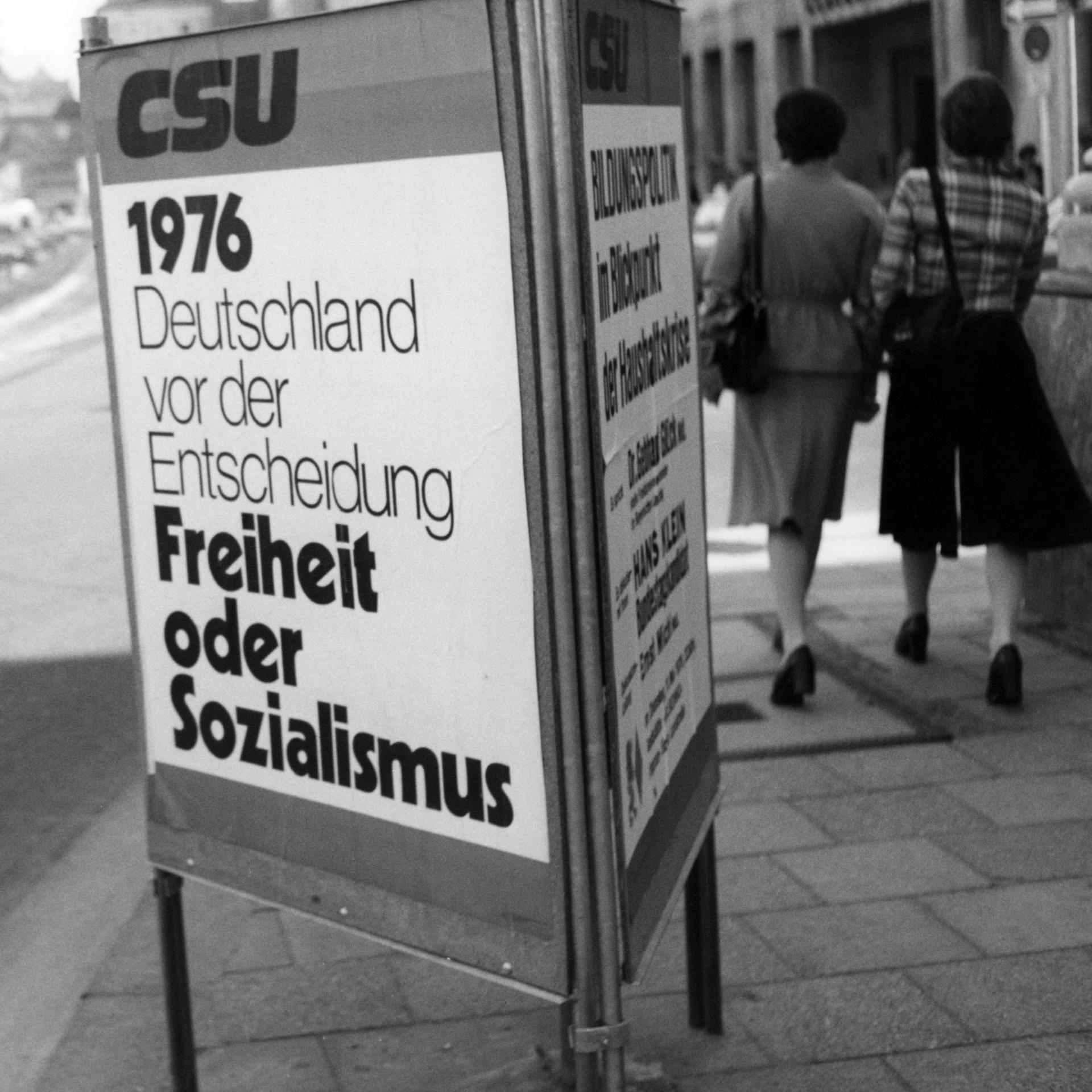 Unionswahlkampf - Provokation durch "Freiheit oder Sozialismus"