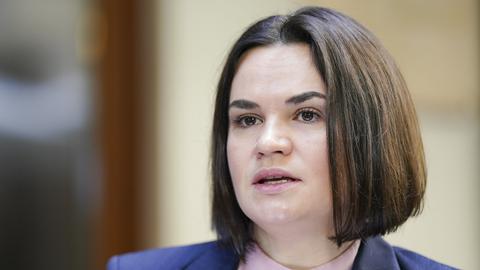 Die belarussische Oppositionspolitikerin Swetlana Tichanowskaja