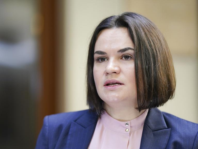 Die belarussische Oppositionspolitikerin Swetlana Tichanowskaja 