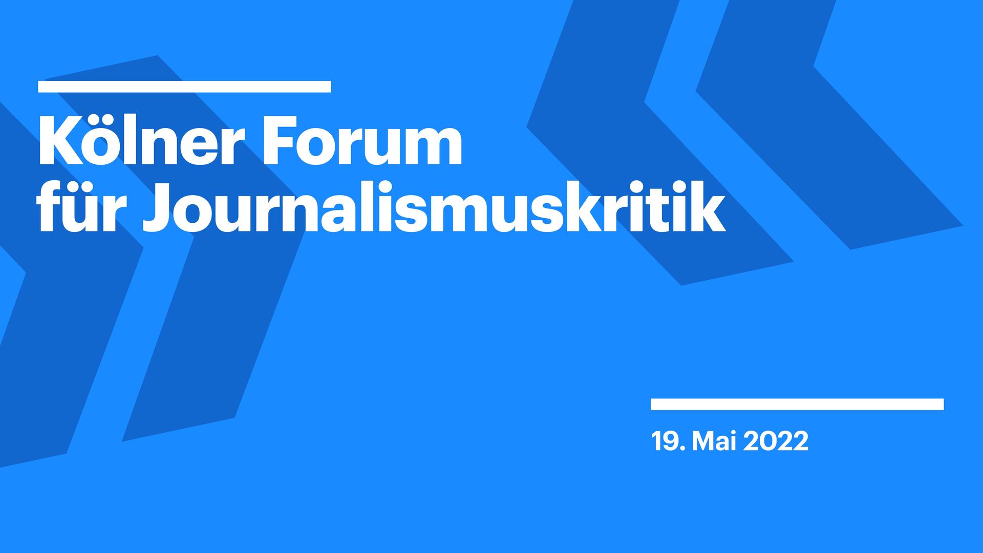 Das Banner des Forums Journalismuskritik 2022.