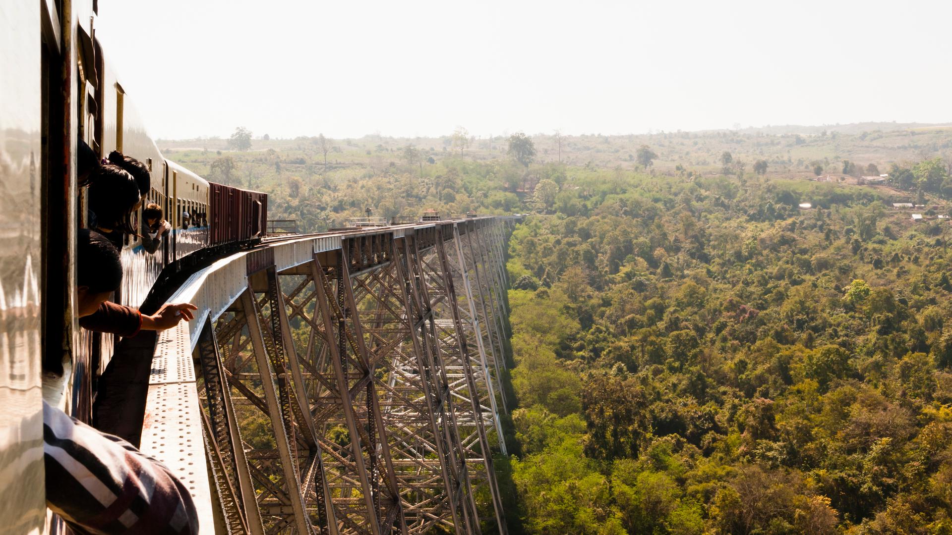 der Gokteik Viadukt zwischen Pyin U Lwin und Hsipaw der Gokteik Viadukt zwischen Pyin U Lwin und Hsipaw