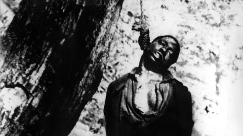 Ein an einem Baum erhängter Afroamerikaner in den Südstaaten der USA (Symbolfoto).