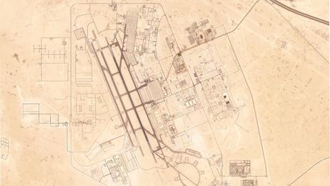 Satellitenbild der US-Militärbasis Al Udeid in der nähe der katarischen Hauptstadt Doha.