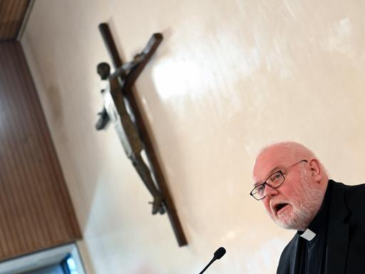 Kardinal Reinhard Marx, Erzbischof von München und Freising, äußert sich bei einer Pressekonferenz zum Gutachten zu sexueller Gewalt gegen Kinder und Jugendliche im katholischen Erzbistum München und Freising. 