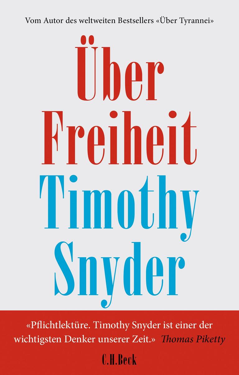 Cover des Buchs "Über Freiheit" von Timothy Snyder.