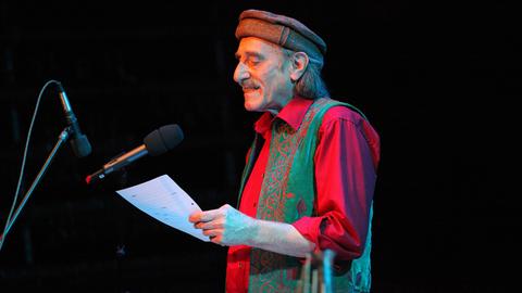 Hartmut Geerken (1939-2021) beim Jazzfest im Haus der Berliner Festspiele im Jahr 2012. 
