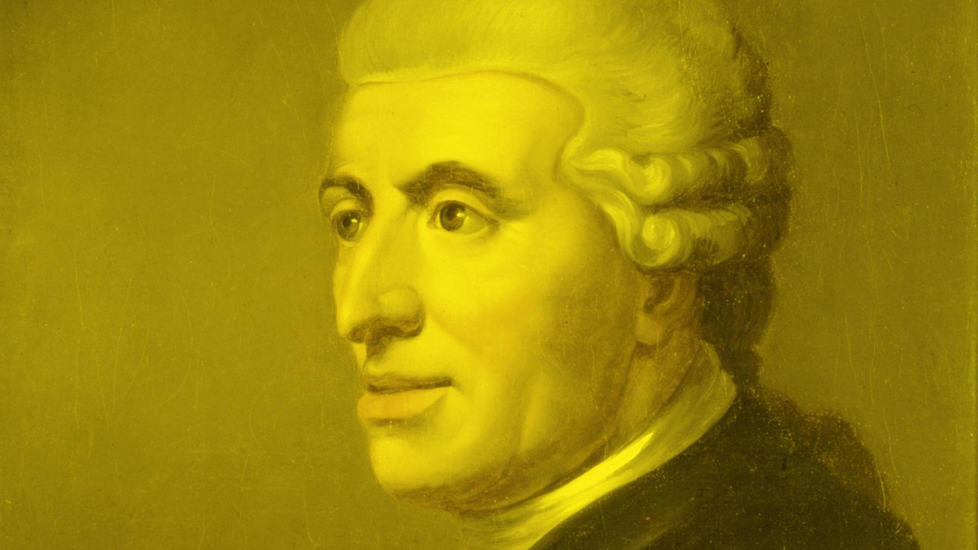 Gelb eingefärbtes, koloriertes Bild von Franz Joseph Haydn 