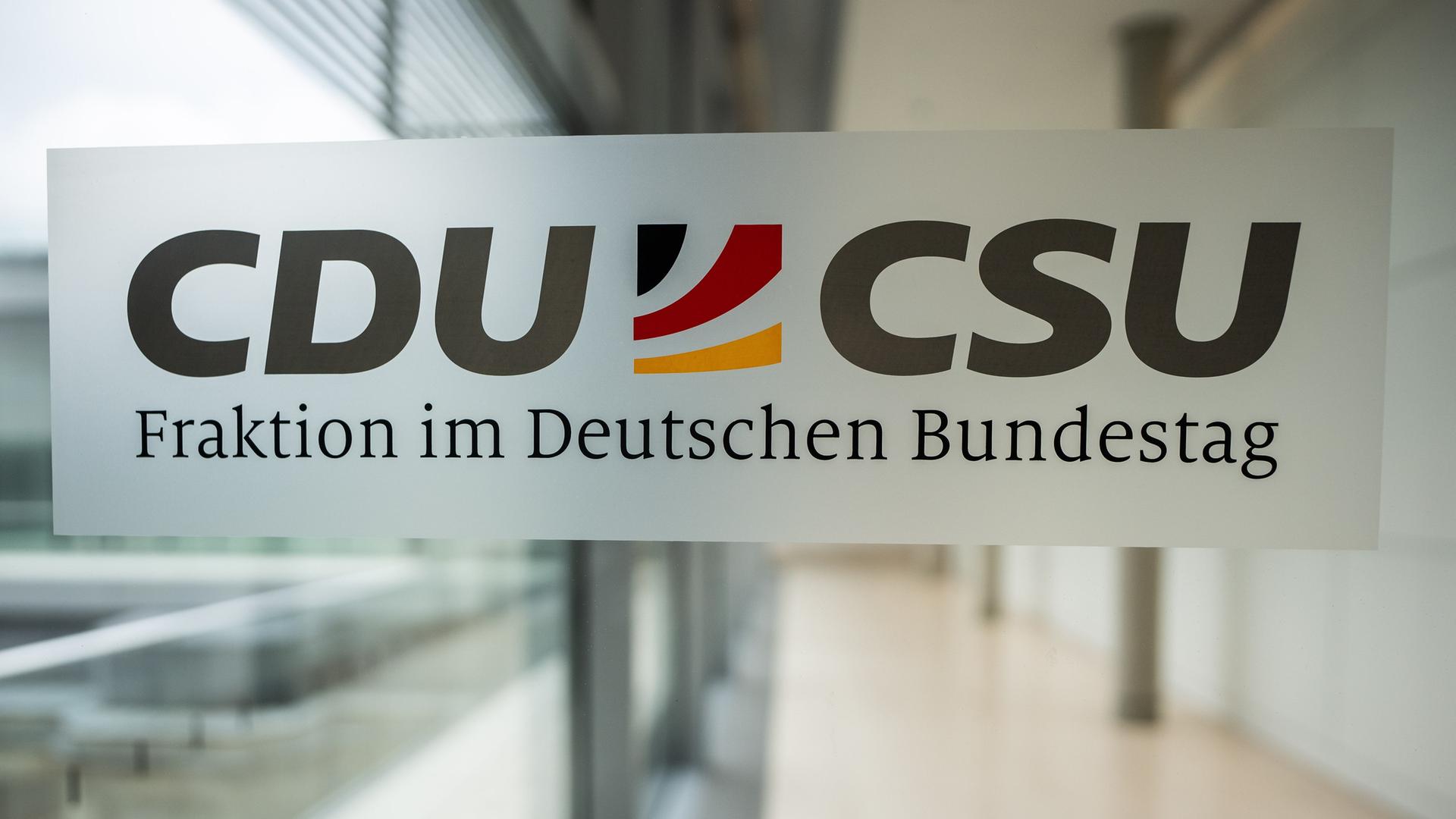 Das Logo der CDU/CSU Fraktion im Deutschen Bundestag. 