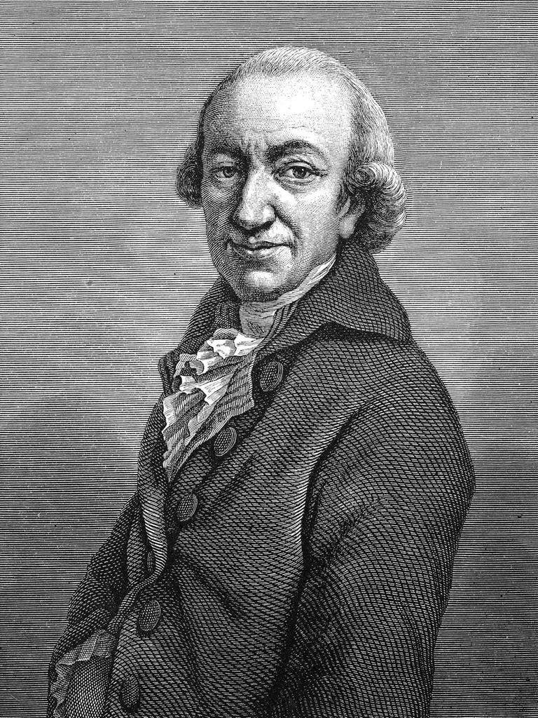 Historisches Porträt von Christoph Martin Wieland (1733-1813).